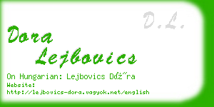 dora lejbovics business card